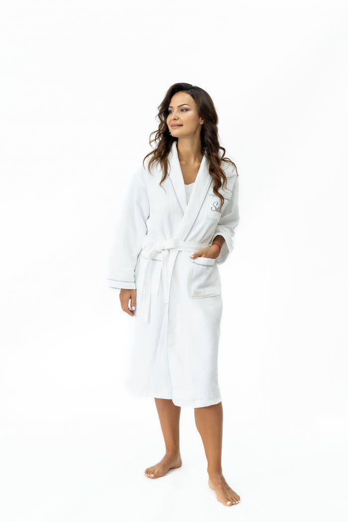 Ladies Bathrobe - White
