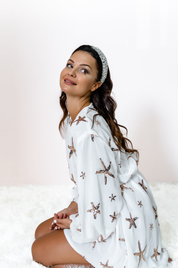 Star sequin robe