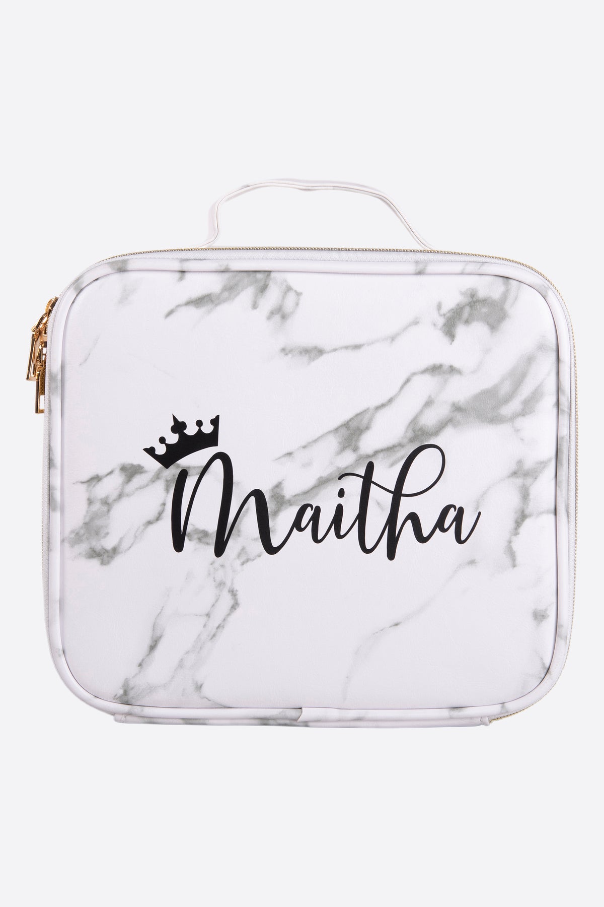 Makeup Bag White Marble XL