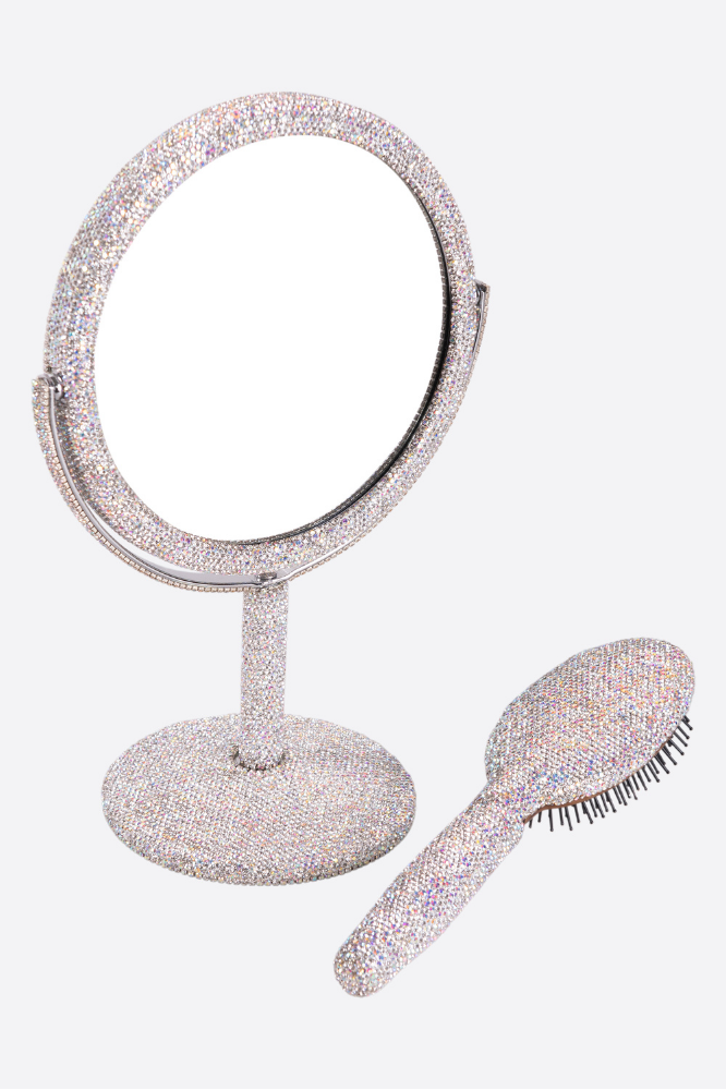 Crystal Mirror - Silver