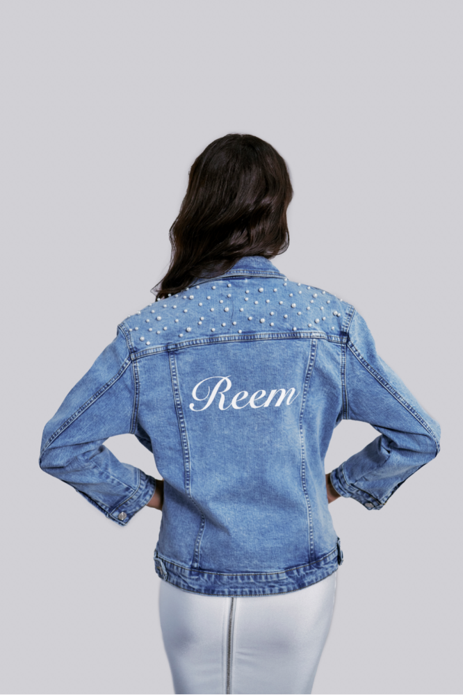 Custom printed best sale denim jacket
