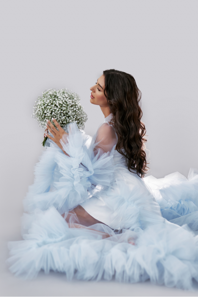 Tulle Robe - Blue