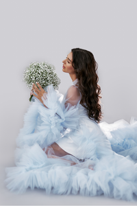 Tulle Robe - Blue