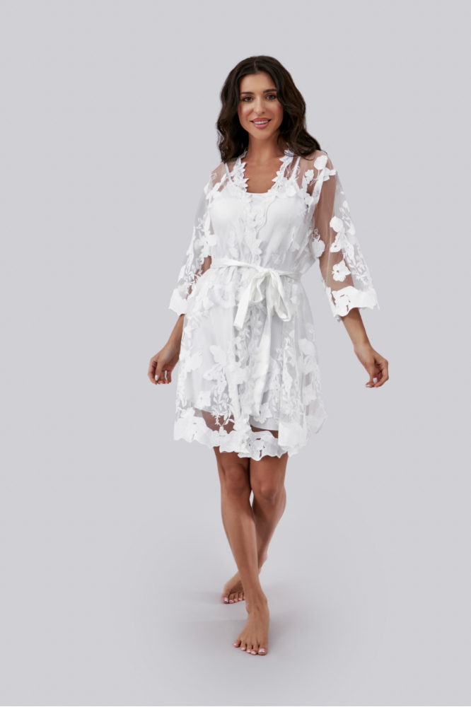 Dentelle Robe - White