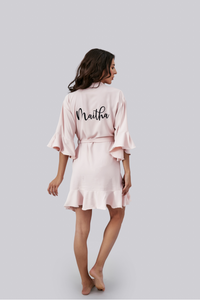 Ruffled Robe - Blush