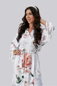Floral Robe - White