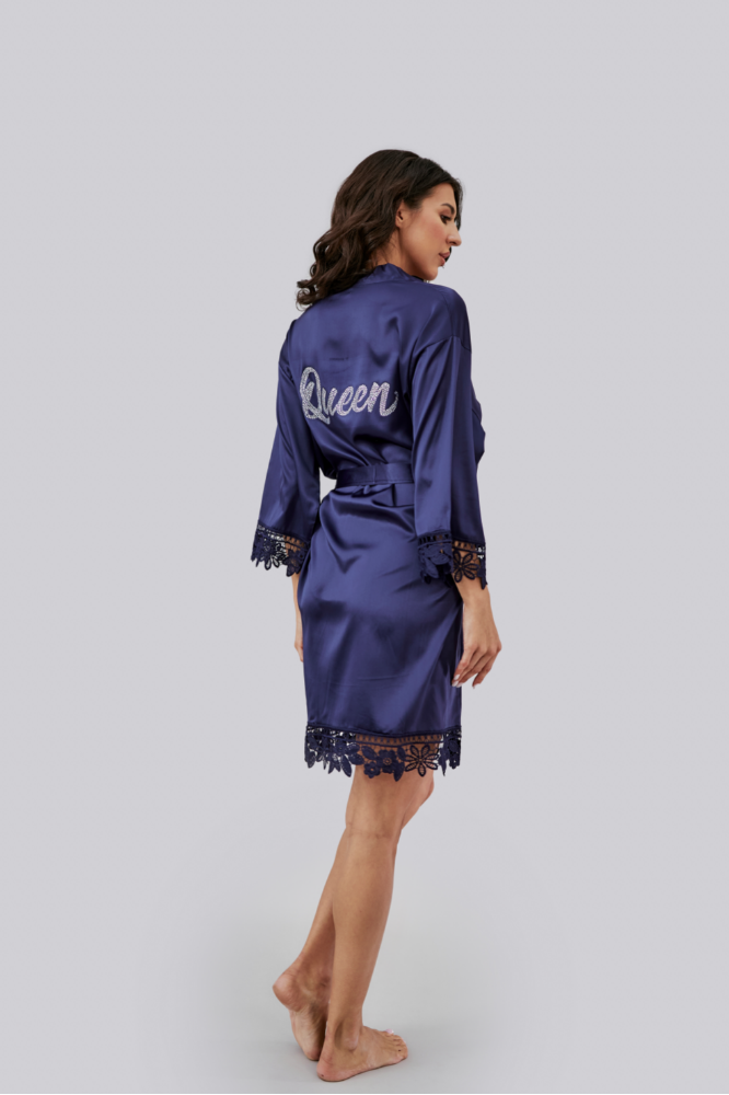 Lilac Robe - Navy Blue