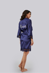Lilac Robe - Navy Blue