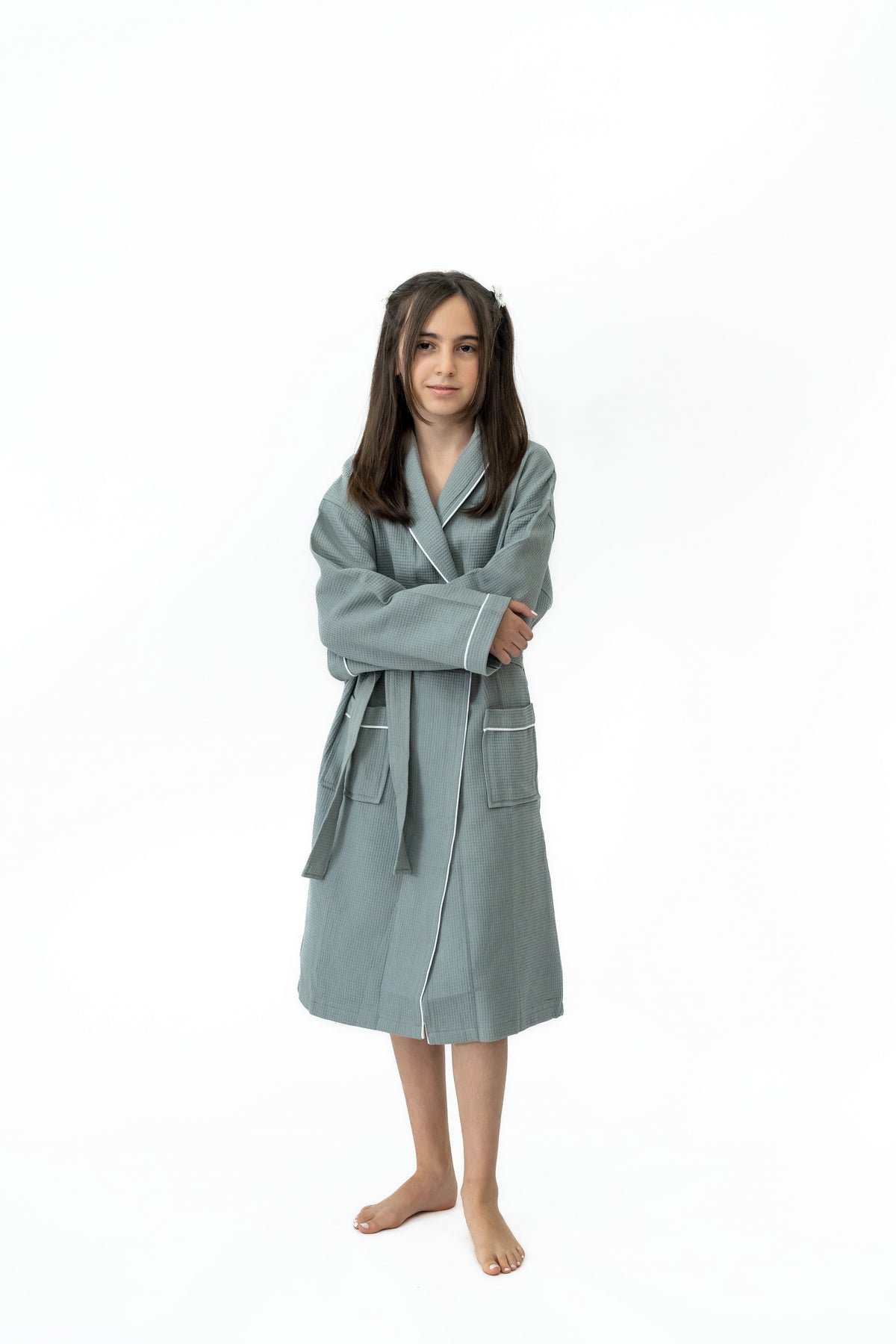 Grey Kids Robe Kids Bathrobe - Gray – Lilac Studio