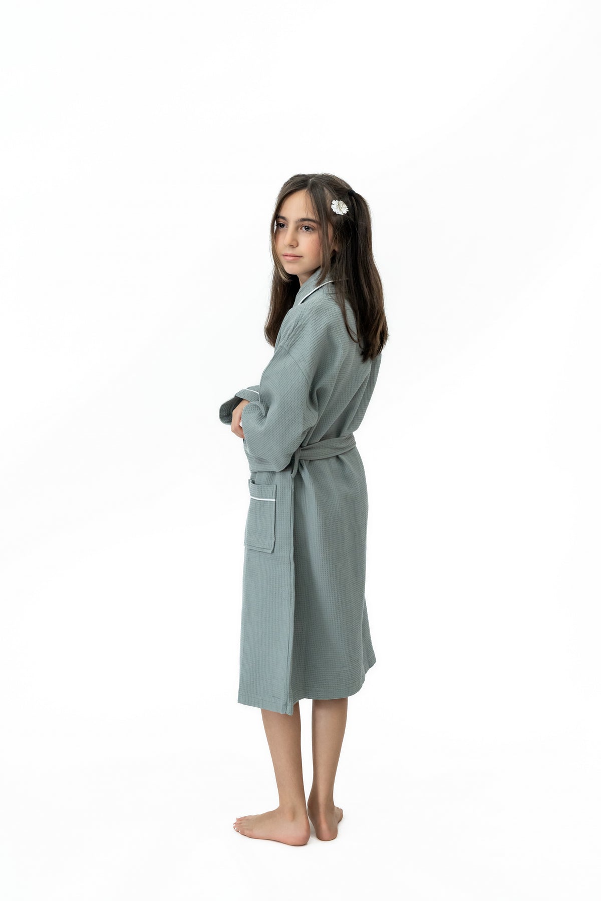 Grey Kids Robe Kids Bathrobe - Gray – Lilac Studio