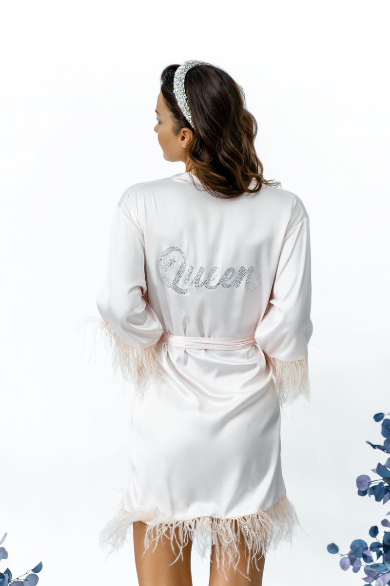 Short Robe - With Feathers