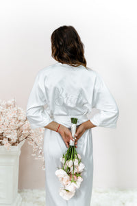 Plain Robe Long - White