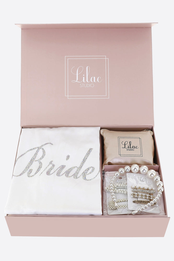 Gift Box - Charm with "Bride" in Crystals